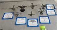 W - PEWTER MINIATURE AIRCRAFTS DISPLAYS