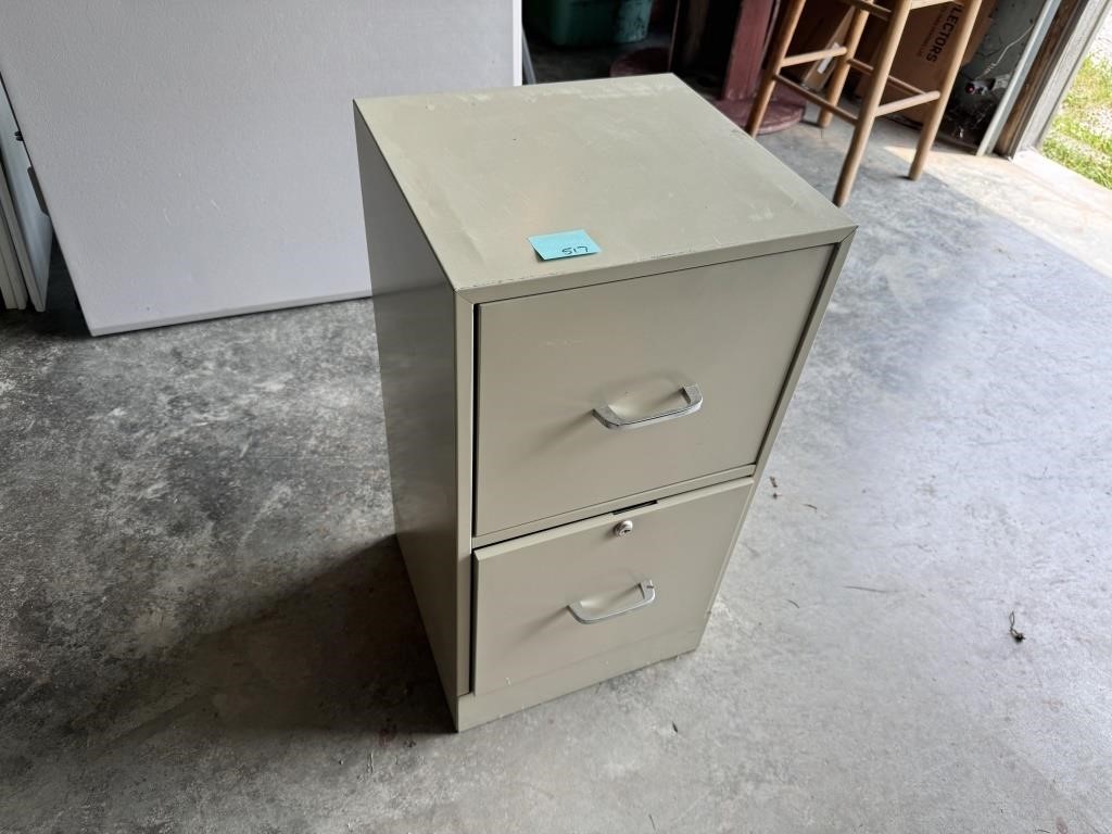 Tan Metal Filing Cabinet