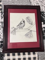 Cole Atwood framed cardinal