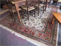 Approx. 10 x 12 Carpet: Banded Borders - Cream Gro