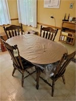 KITCHEN TABLE - 6 CHAIRS - 2 LEAVES