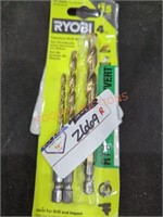 Ryobi 4 PC titanium drill bit