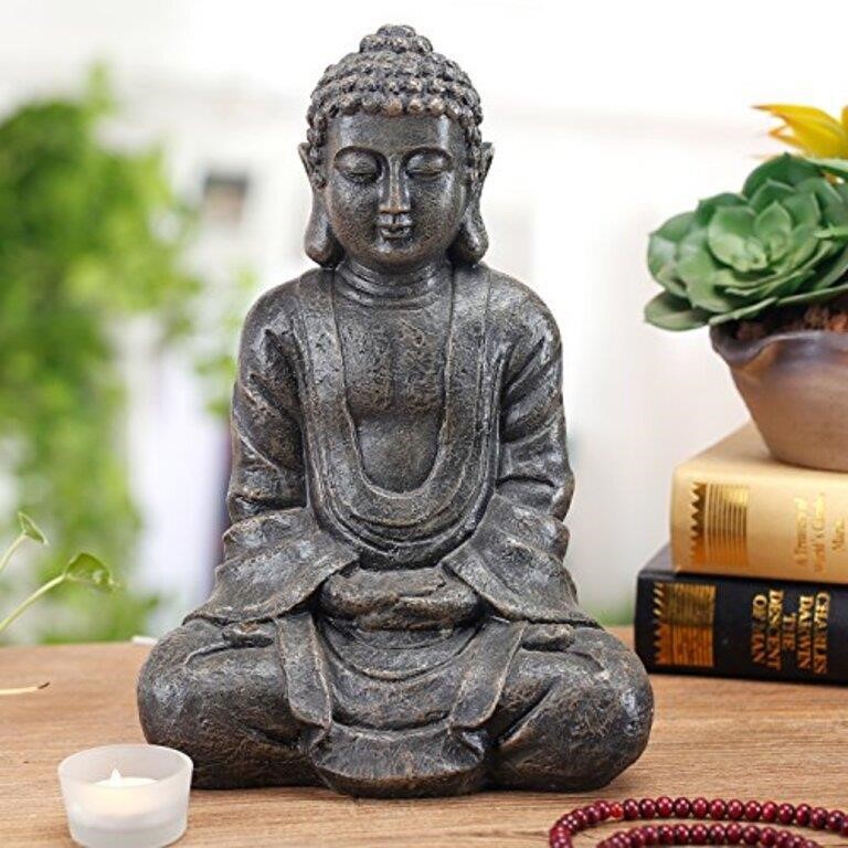 MyGift 12 inch Meditating Seated Buddha Statue