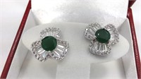 3.60 emerald estate earrings