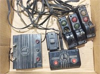 Box of Lionel Controllers