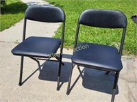 Black Folding Chairs Lot Of 2 Cosco