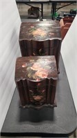 2 DECORATIVE WOOD BOXES