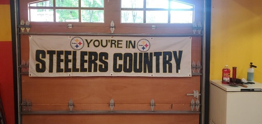 Steelers country cloth banner.