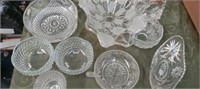 Pressed Glass. Decorative Glass Lot