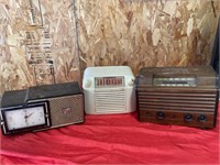 Three vintage radios