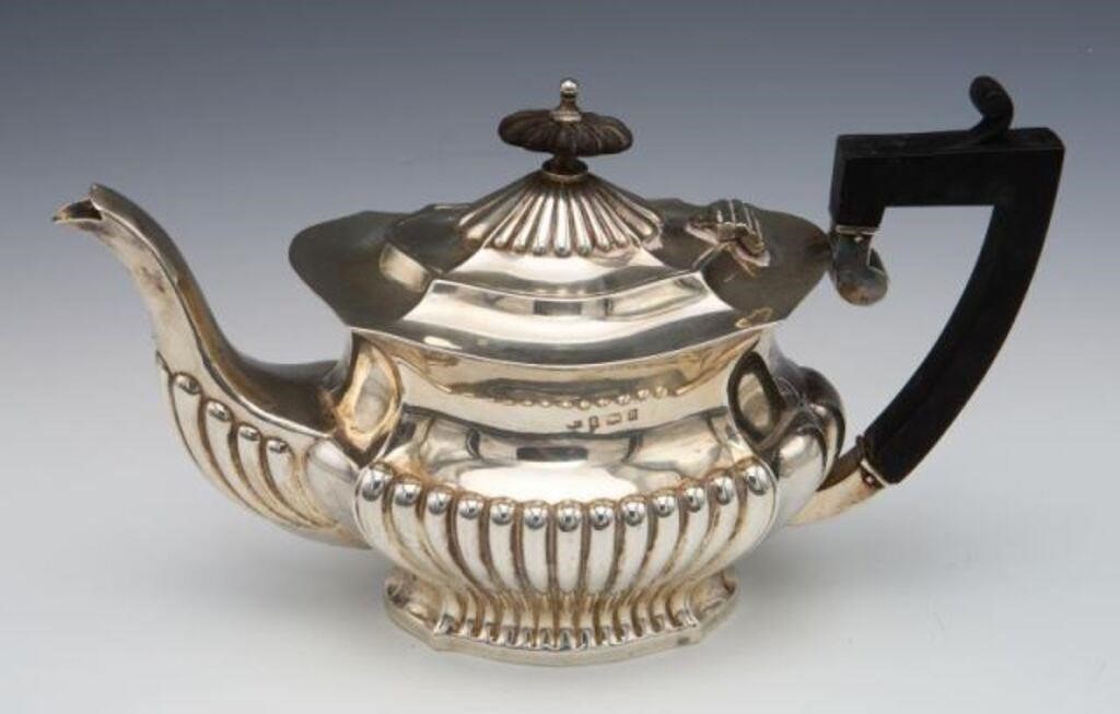 English Sterling Teapot, Birmingham, Circa 1900.
