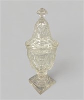 ANGLO-IRISH 19TH CENTURY CUT CRYSTAL BOWL AND LID