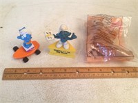 Smurf Figures and Mini Beanie Baby
