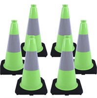 TRAFFIC CONES GREEN SAFETY CONES  8 PCS