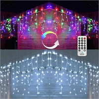 Icicle Lights, 2 in 1 Multicolor & White Color
