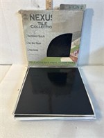 Nexus self-adhesive black gloss tiles