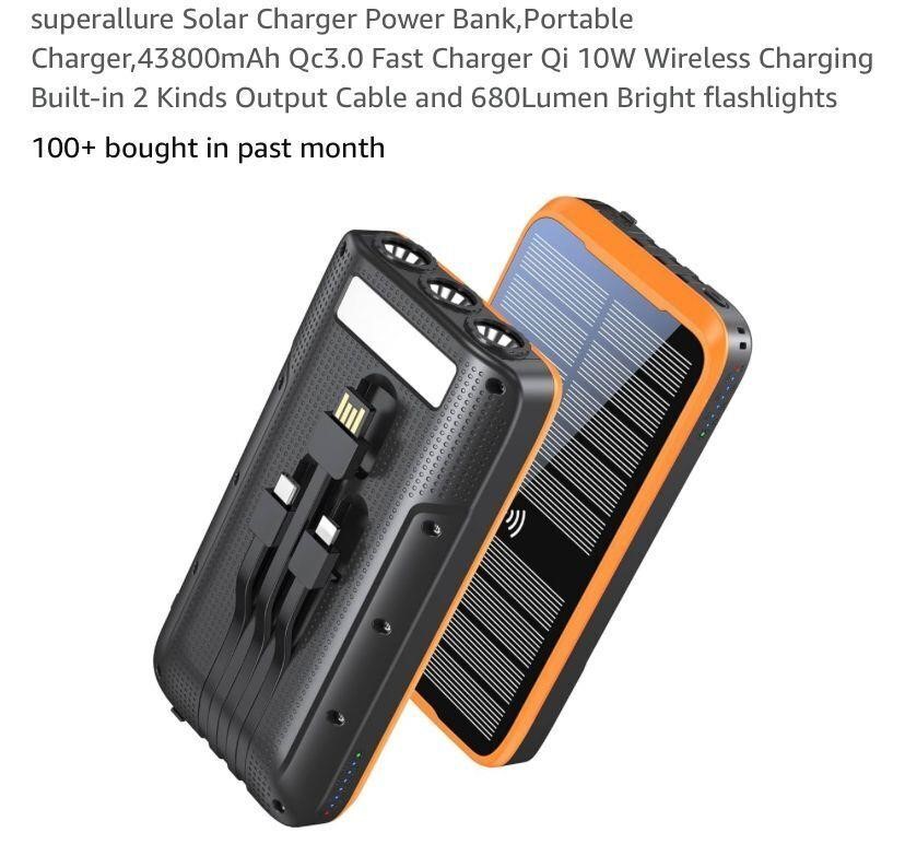 superallure Solar Charger Power Bank