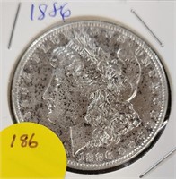 1886 MORGAN SILVER DOLLAR