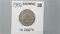 1982 Bahamas Ten Cents gn4038