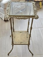 Beautiful Brass Base Decorative Glass Top Stand