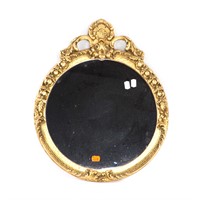 Italian style giltwood circular mirror