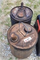 2 GAS CANS-SHOW WEAR/RUST  [OUT FRONT]