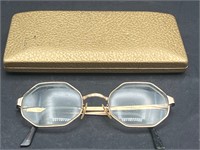Vintage glasses in case gold filled