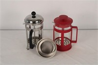 PAIR OF FRENCH PRESS COFFEE MAKERS