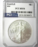 2010 Silver Eagle PCI MS70