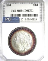 1883 Morgan MS64 DMPL LISTS $700