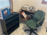Metal Office Desk & Supplies