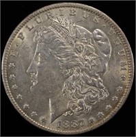 1887-O MORGAN DOLLAR AU