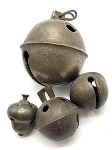 Vintage Metal Bells 3” and Smaller 
- largest
