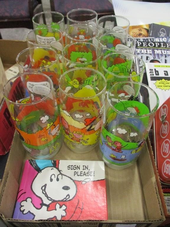 12 Snoopy Collection Glasses