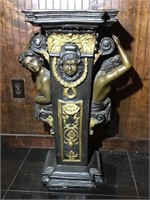 Ornate Bronze pedestal. 31x20.
