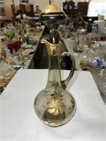 GOLD LEAF GLASS PITCHER