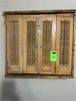 3 Shelf 2 Door Wood Cabinet