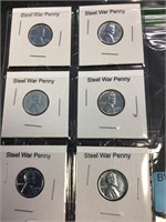 Six Steel War Pennies