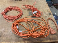 3- Orange extension cords