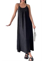New, M Size, ZOKIVA Womens Summer Dress Solid Tie