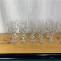 Set 10 Crystal  Water Glasses