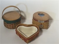 Longaberger Heart Baskets