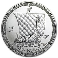 Isle Of Man 1oz Platinum Noble Bu/pf