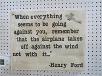 HENRY FORD SIGN ON CANVAS -- 28 X 16