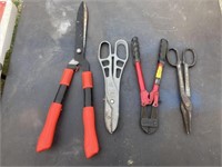 Bolt cutters, tin shears, hedge trimmers