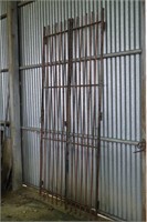 2 Heavy Iron Bar Doors 102" x 22.5" x 1.5" each