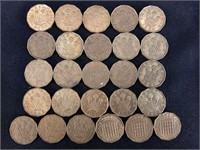 1937-1955 Great Britain 3 Pence Coin Lot -26 Coins
