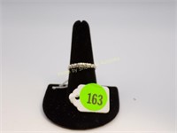 14K 585 10 Diamond Band: 1/4c-2 emerald