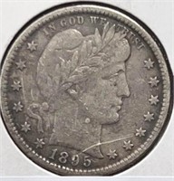 1895S Barber Quarter VF