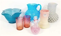 Group of Victorian, etc. art glass including